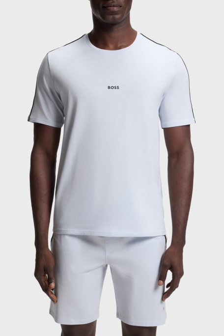 Boss Logolu Pamuklu Regular Fit Bisiklet Yaka Erkek T Shirt 50545930 052 AÇIK MAVİ - Boss