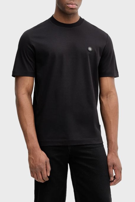 Boss Logolu Pamuklu Regular Fit Bisiklet Yaka Erkek T Shirt 50555844 001 SİYAH - Boss