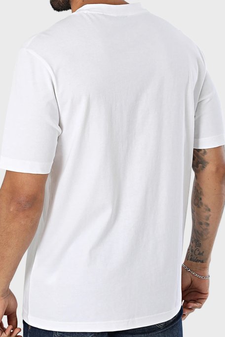 Boss Logolu Pamuklu Regular Fit Bisiklet Yaka Erkek T Shirt 50559361 100 BEYAZ - Boss (1)