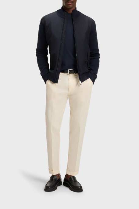 Boss Logolu Pamuklu Regular Fit Dik Yaka Yumuşak Dokulu Erkek Ceket 50543135 404 LACİVERT - Boss (1)