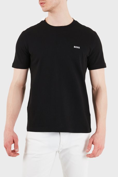 Boss Logolu Pamuklu Slim Fit Bisiklet Yaka Erkek T Shirt 50575207 001 SİYAH - Boss