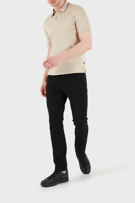 Boss Logolu Pamuklu Slim Fit Düğmeli Erkek Polo 50469360 286 BEJ - Boss (1)
