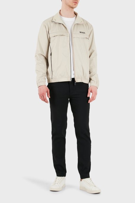Boss Logolu Regular Fit Dik Yaka Erkek Mont 50551069 272 BEJ - Boss (1)