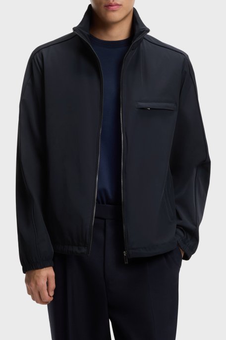 Boss Logolu Regular Fit Dik Yaka Su İtici Erkek Mont 50554286 404 LACİVERT - Boss