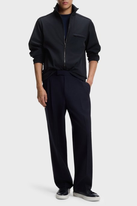 Boss Logolu Regular Fit Dik Yaka Su İtici Erkek Mont 50554286 404 LACİVERT - Boss (1)