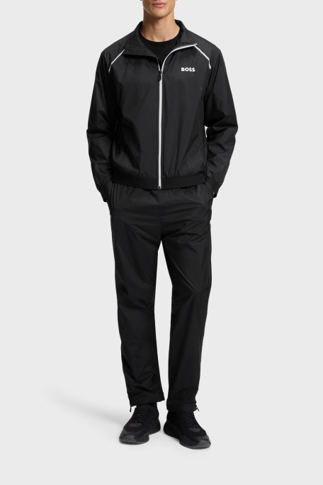 Boss Logolu Regular Fit Fermuarlı Paça Detaylı Su İtici Erkek Eşofman Takımı 50556526 001 SİYAH - Boss