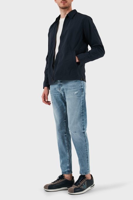 Boss Logolu Relaxed Fit Fermuarlı Erkek Gömlek 50538256 404 LACİVERT - Boss (1)