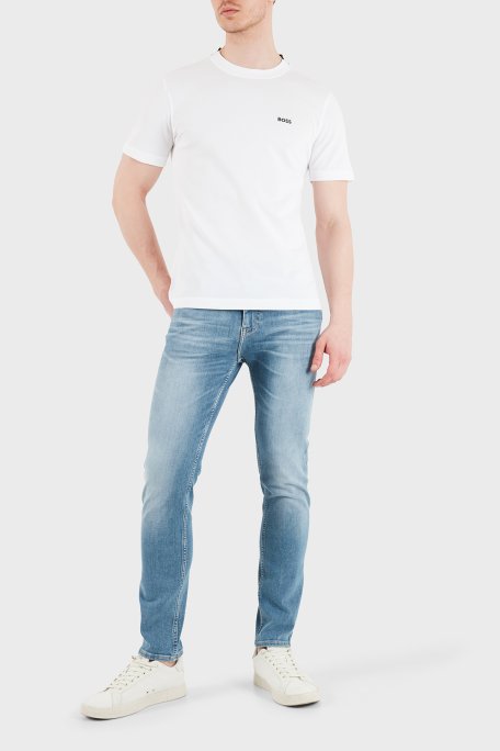 Boss Logolu Slim Fit Normal Bel Dar Paça Jeans Erkek Kot Pantolon 50556896 414 MAVİ - Boss (1)