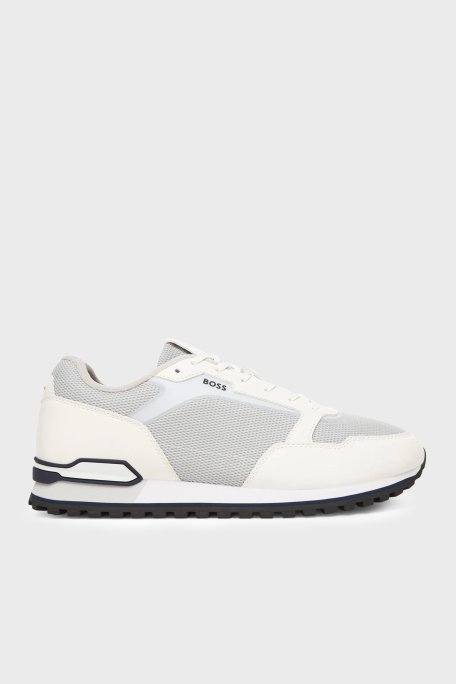Boss Logolu Sneaker Erkek Ayakkabı 50557903 104 BEYAZ-GRİ - Boss