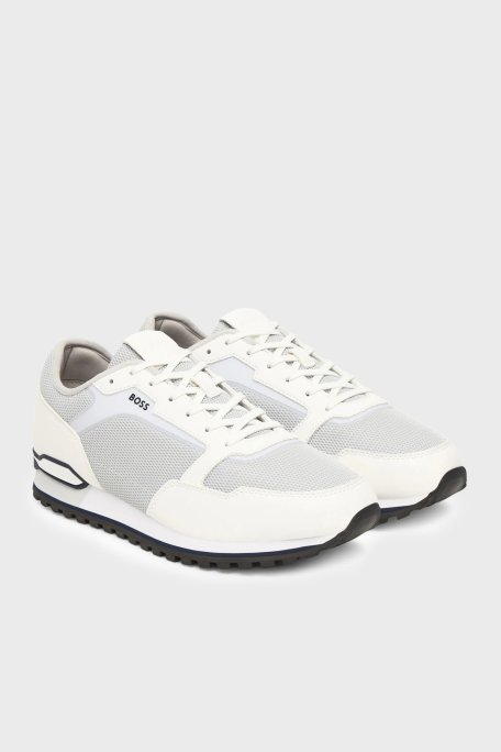 Boss Logolu Sneaker Erkek Ayakkabı 50557903 104 BEYAZ-GRİ - Boss (1)