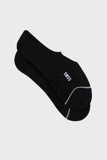 Boss Logolu Streç Pamuklu 2 Pack Babet Erkek Çorap 50522704 001 SİYAH - Boss