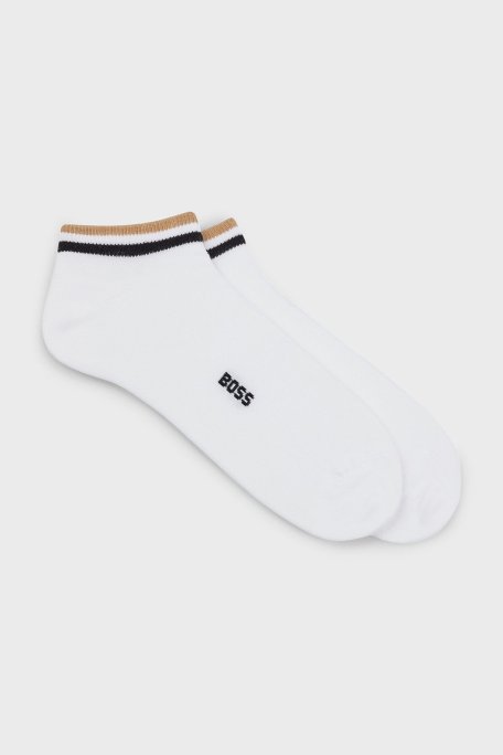 Boss Logolu Streç Pamuklu 2 Pack Erkek Çorap 50491192 100 BEYAZ - Boss