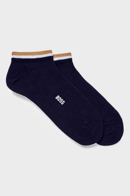 Boss Logolu Streç Pamuklu 2 Pack Erkek Çorap 50491192 401 LACİVERT - Boss