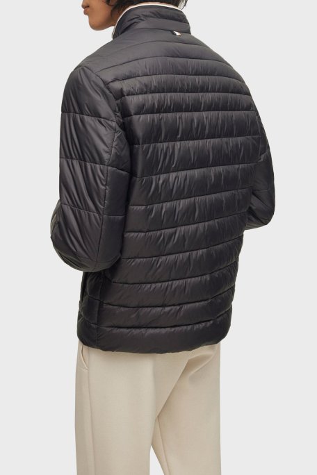 Boss Logolu Su Tutmaz Dik Yaka Regular Fit Şişme Erkek Mont 50464308 001 SİYAH - Boss (1)