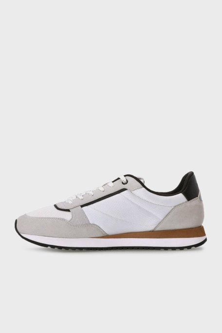 Boss Logolu Süet Detaylı Spor Erkek Ayakkabı 50503715 121 BEYAZ - Boss (1)