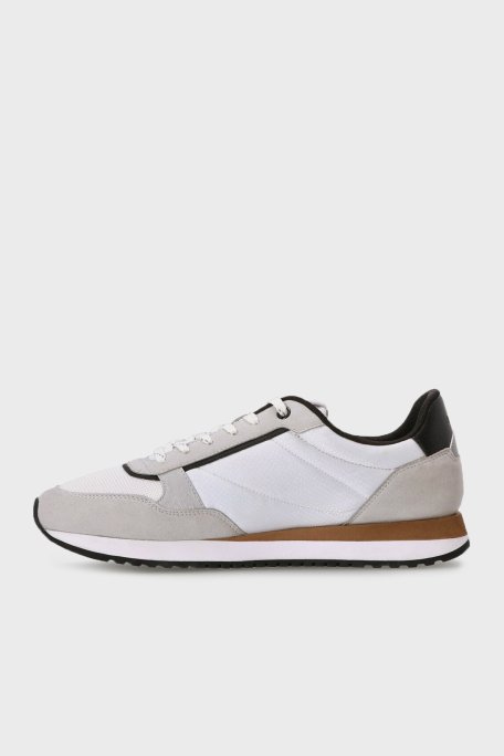 Boss Logolu Süet Detaylı Spor Erkek Ayakkabı 50503715 121 BEYAZ - Boss (1)