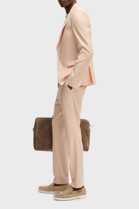 Boss Logolu Süet Laofer Erkek Ayakkabı 50543083 260 KAHVE - Boss (1)