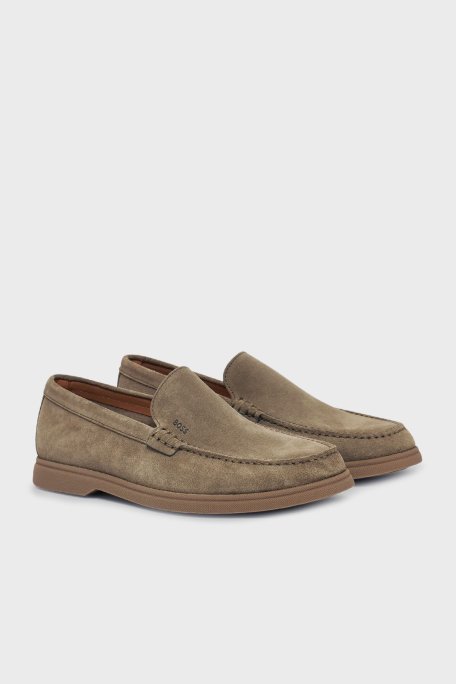 Boss Logolu Süet Loafer Erkek Ayakkabı 50543083 265 KAHVE - Boss (1)