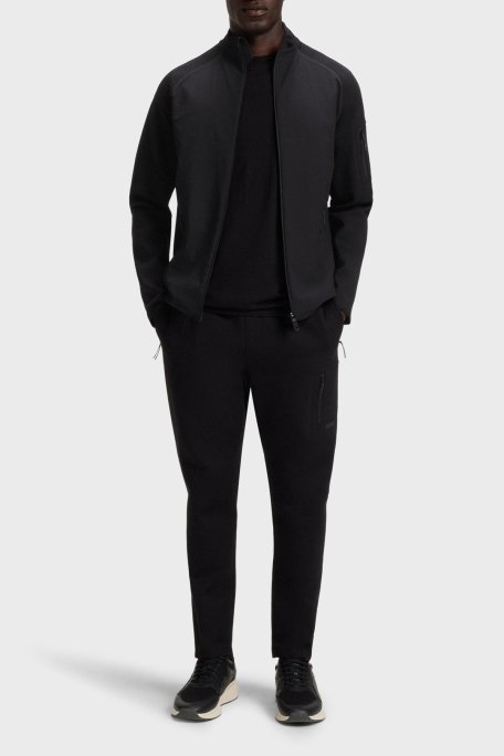 Boss Modal ve Pamuk Karışımlı Regular Fit Dik Yaka Fermuarlı Logolu Erkek Sweat 50543906 001 SİYAH - Boss (1)