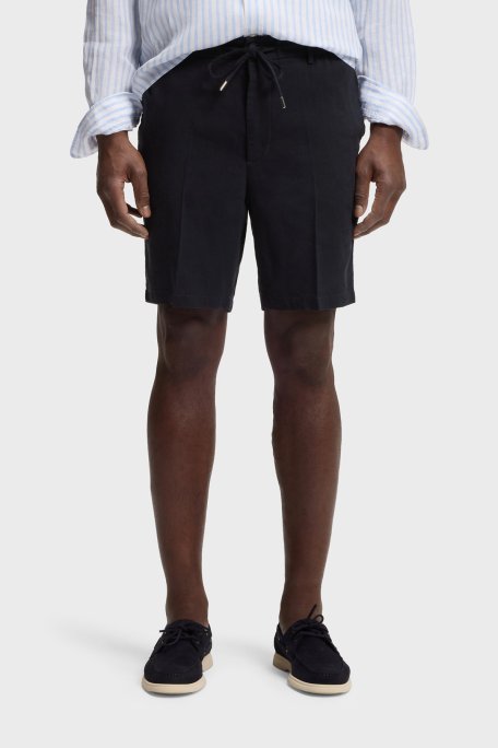 Boss Modern Kesimli Keten Karışımlı Erkek Şort 50557537 405 LACİVERT - Boss