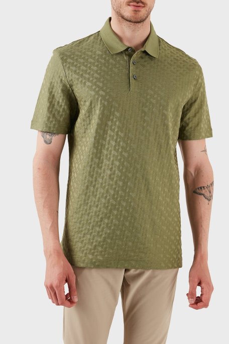 Boss Monogram Logo Baskılı Regular Fit Düğmeli Erkek Polo Yaka T Shirt 50537132 311 AÇIK YEŞİL - Boss