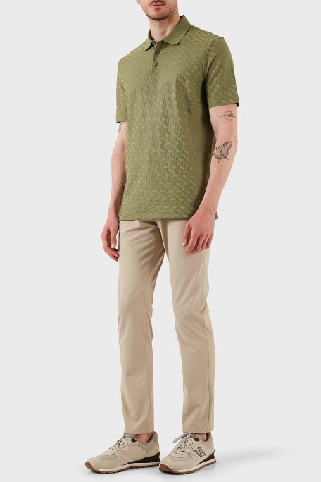 Boss Monogram Logo Baskılı Regular Fit Düğmeli Erkek Polo Yaka T Shirt 50537132 311 AÇIK YEŞİL - Boss (1)