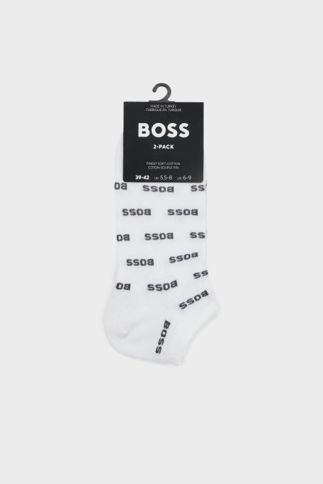 Boss Pamuk Karışımlı Logolu Erkek Çorap 50511423 100 BEYAZ - Boss (1)