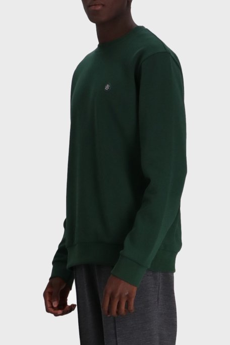 Boss Pamuk Karışımlı Regular Fit Bisiklet Yaka Erkek Sweat 50520302 385 YEŞİL - Boss (1)