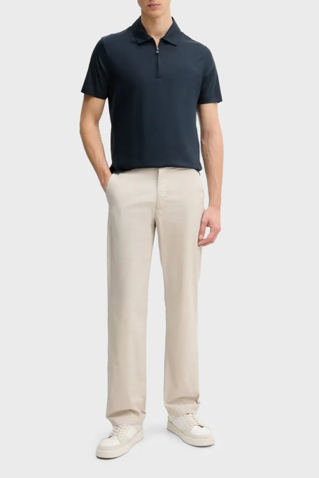 Boss Pamuk Karışımlı Regular Fit Yarım Fermuarlı Erkek Polo Yaka T Shirt 50537954 404 LACİVERT - Boss (1)