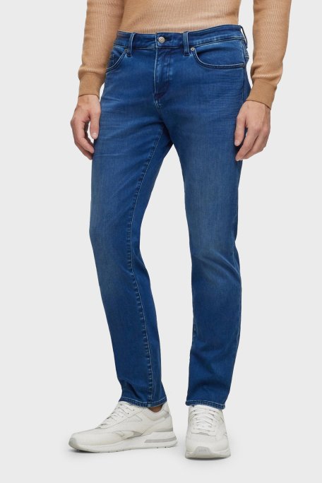 Boss Pamuk Karışımlı Streç Slim Fit Jeans Erkek Kot Pantolon 50501670 425 LACİVERT - Boss