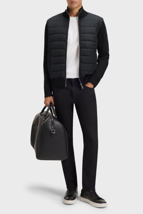 Boss Pamuk ve Yün Karışımlı Regular Fit Dik Yaka Erkek Ceket 50549991 001 SİYAH - Boss (1)