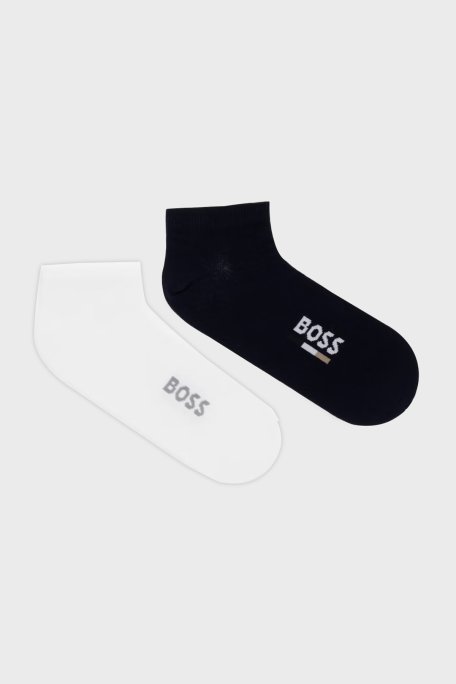 Boss Pamuklu 2 Pack Erkek Çorap 50559426 401 LACİVERT-BEYAZ - Boss