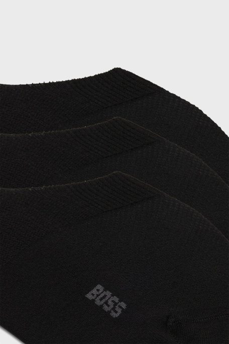 Boss Pamuklu 3 Pack Babet Erkek Çorap 50541442 001 SİYAH - Boss (1)