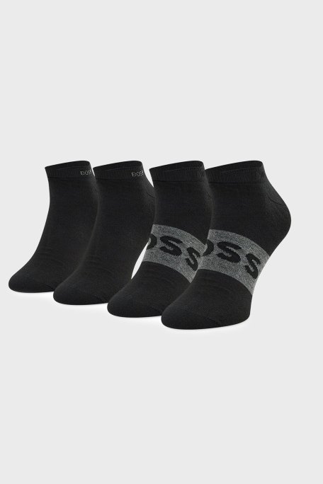 Boss Pamuklu Logolu 2 Pack Erkek Çorap 50469720 001 SİYAH - Boss