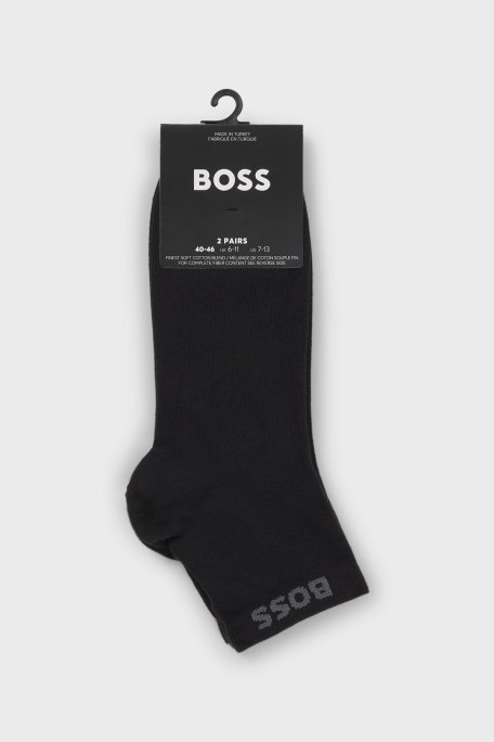Boss Pamuklu Logolu 2 Pack Erkek Çorap 50491208 001 SİYAH - Boss (1)