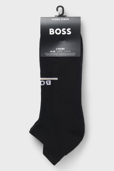 Boss Pamuklu Logolu 2 Pack Erkek Çorap 50554563 001 SİYAH - Boss (1)