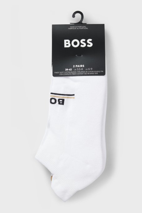 Boss Pamuklu Logolu 2 Pack Erkek Çorap 50554563 100 BEYAZ - Boss (1)