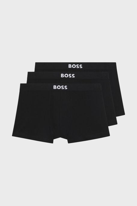 Boss Pamuklu Logolu 3 Pack Erkek Boxer 50544263 001 SİYAH - Boss