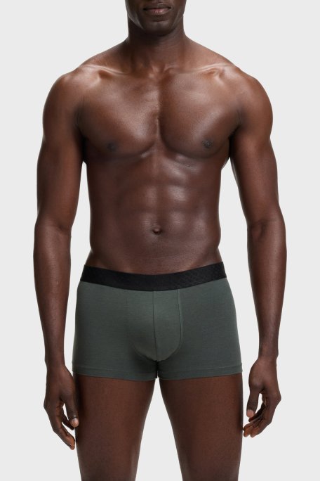 Boss Pamuklu Logolu 3 Pack Erkek Boxer 50546808 970 Siyah-Lacivert-Yeşil - Boss (1)