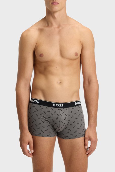 Boss Pamuklu Logolu 3 Pack Erkek Boxer 50554443 060 GRİ-SİYAH-GRİ - Boss (1)