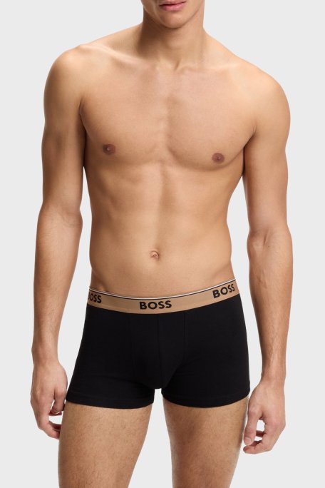 Boss Pamuklu Logolu 3 Pack Erkek Boxer 50554443 261 SİYAH - Boss (1)
