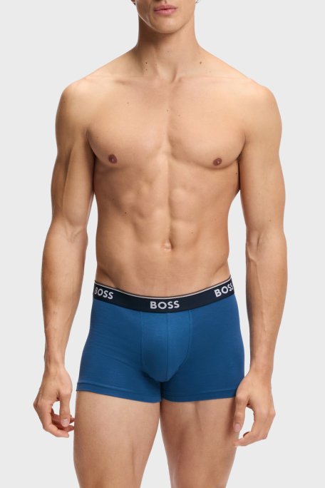 Boss Pamuklu Logolu 3 Pack Erkek Boxer 50554443 462 LACİVERT SİYAH MAVİ - Boss (1)