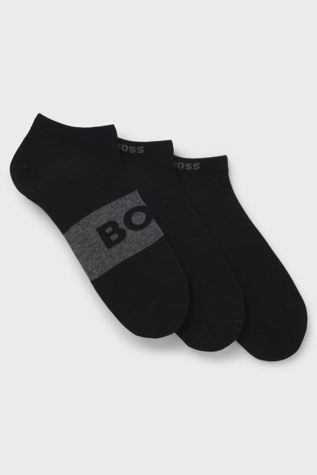 Boss Pamuklu Logolu 3 Pack Erkek Çorap 50543482 001 SİYAH - Boss