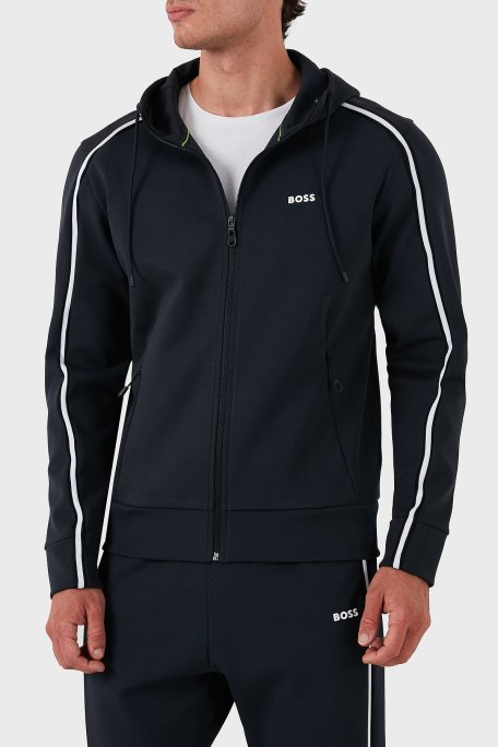 Boss Pamuklu Logolu Regular Fit Kapüşonlu Erkek Sweat 50523912 402 LACİVERT - Boss