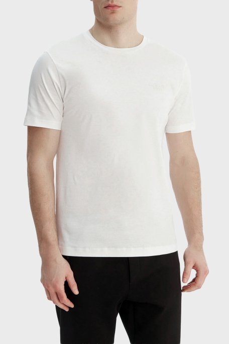 Boss Pamuklu Regular Fit Bisiklet Yaka Erkek T Shirt 50562696 100 BEYAZ - Boss