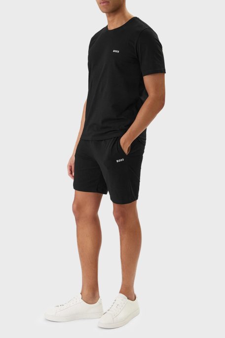 Boss Pamuklu Regular Fit Bisiklet Yaka Logolu Erkek T Shirt 50515312 001 SİYAH - Boss (1)