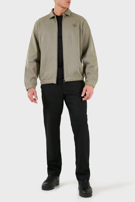 Boss Pamuklu Regular Fit Ceket Yaka Logolu Fermuarlı Erkek Sweat 50556971 245 HAKİ - Boss (1)