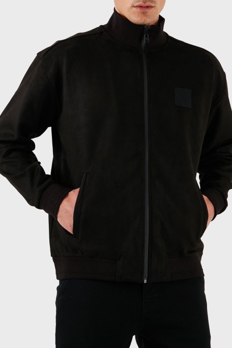 Boss Pamuklu Regular Fit Dik Yaka Fermuarlı Erkek Sweat 50531043 001 SİYAH - Boss