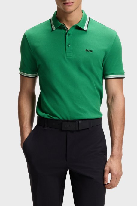 Boss Pamuklu Regular Fit Düğmeli Erkek Polo 50469055 320 YEŞİL - Boss