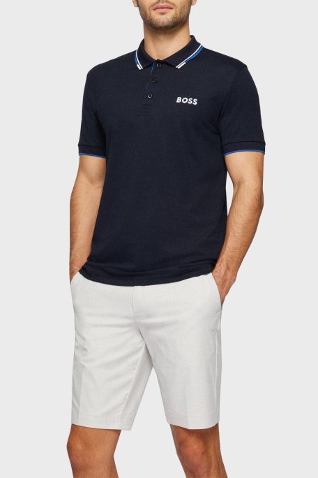 Boss Pamuklu Regular Fit Düğmeli Polo T Shirt Erkek Polo Yaka T Shirt 50469102 402 LACİVERT - Boss